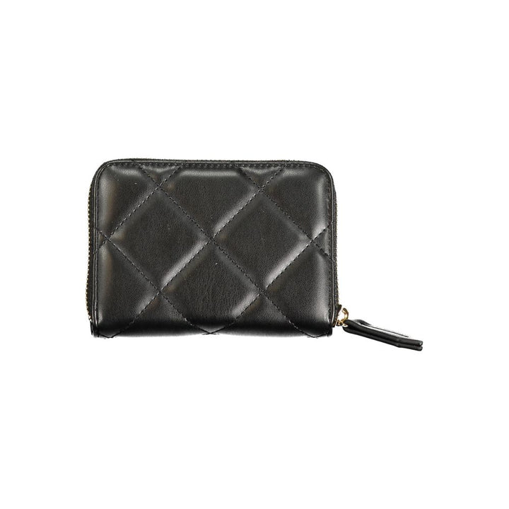 Mario Valentino Black Polyurethane Women’s Wallet
