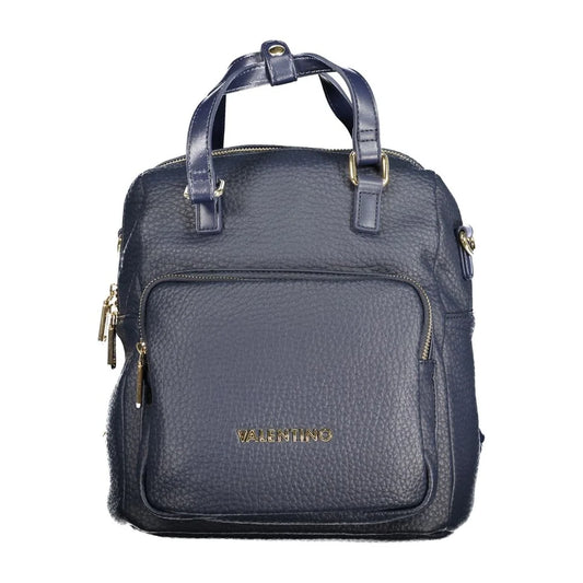 Mario Valentino Blue Polyethylene Convertible Handbag Backpack