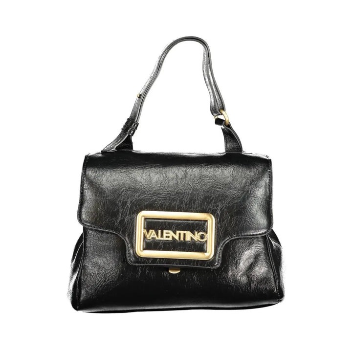 Mario Valentino Nero Poliuretano Women Bag with Adjustable Handle