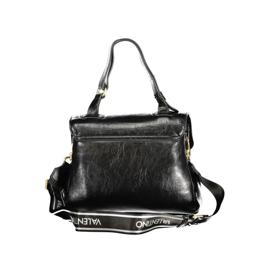Mario Valentino Nero Poliuretano Women Bag with Adjustable Handle