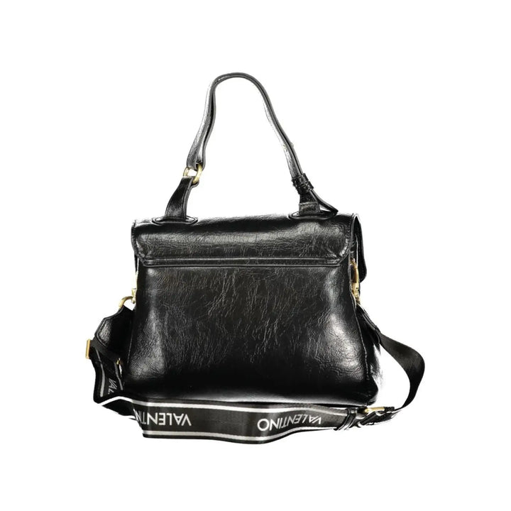 Mario Valentino Nero Poliuretano Women Bag with Adjustable Handle