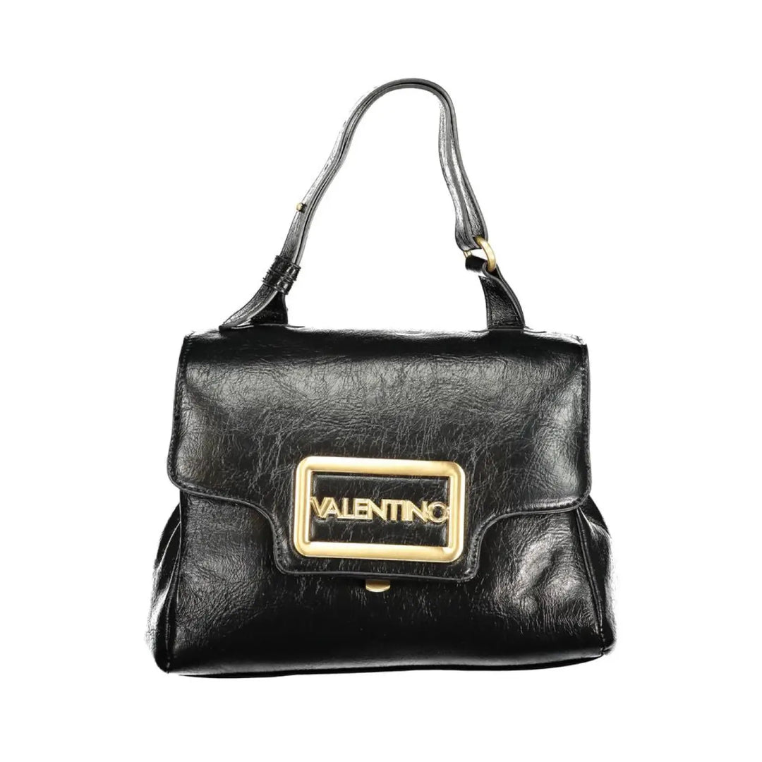 Mario Valentino Nero Poliuretano Women Bag with Adjustable Handle