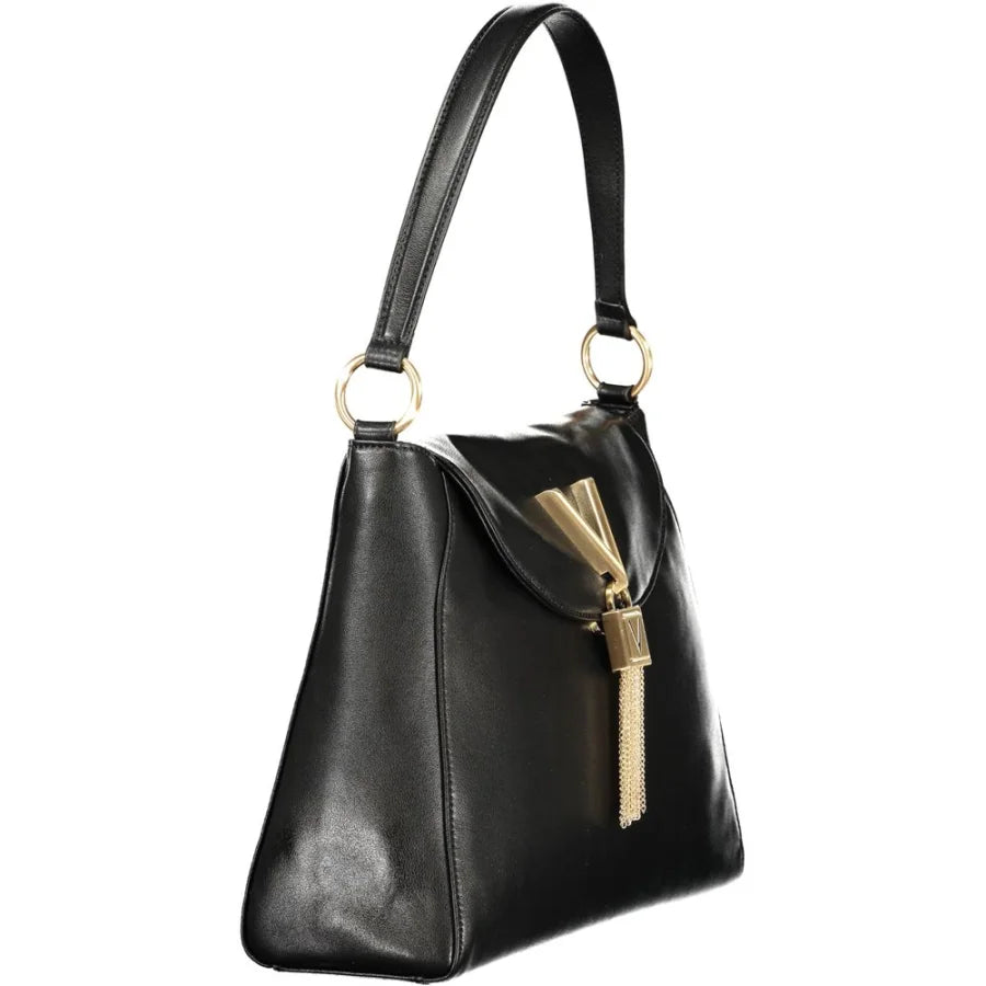 Mario Valentino Nero Polyurethane Women Shoulder Bag