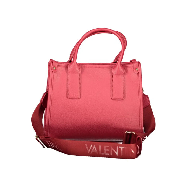 Mario Valentino Red Polyurethane Women’s Bag with Adjustable Straps