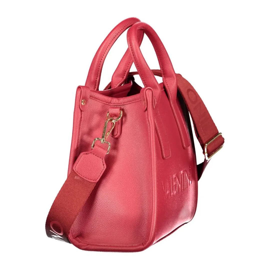 Mario Valentino Red Polyurethane Women’s Bag with Adjustable Straps