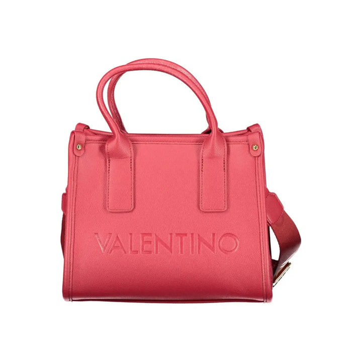 Mario Valentino Red Polyurethane Women’s Bag with Adjustable Straps
