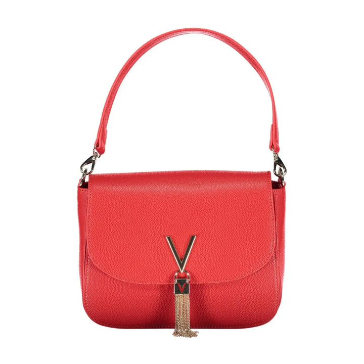 Mario Valentino Rosso Polyurethane Women’s Bag with Removable Handles