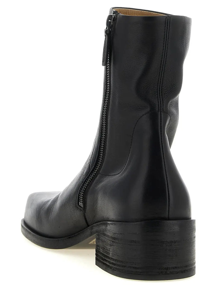 Marsell Black Calfskin Ankle Boots