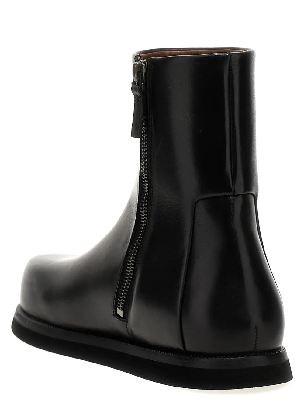 Marsell Black Calfskin Ankle Boots