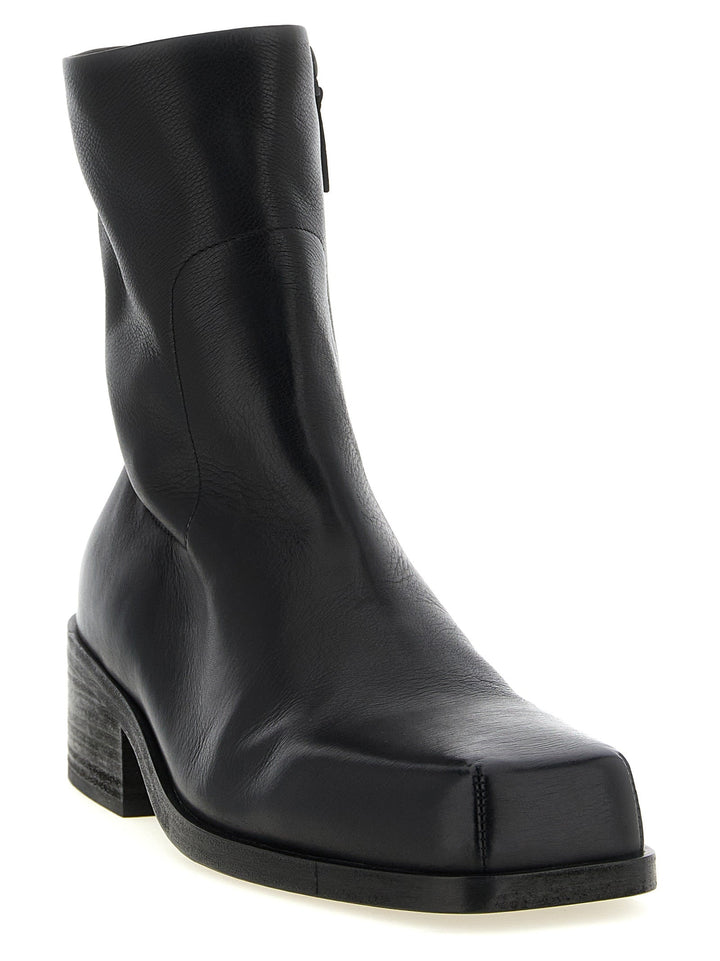 Marsell Black Calfskin Ankle Boots