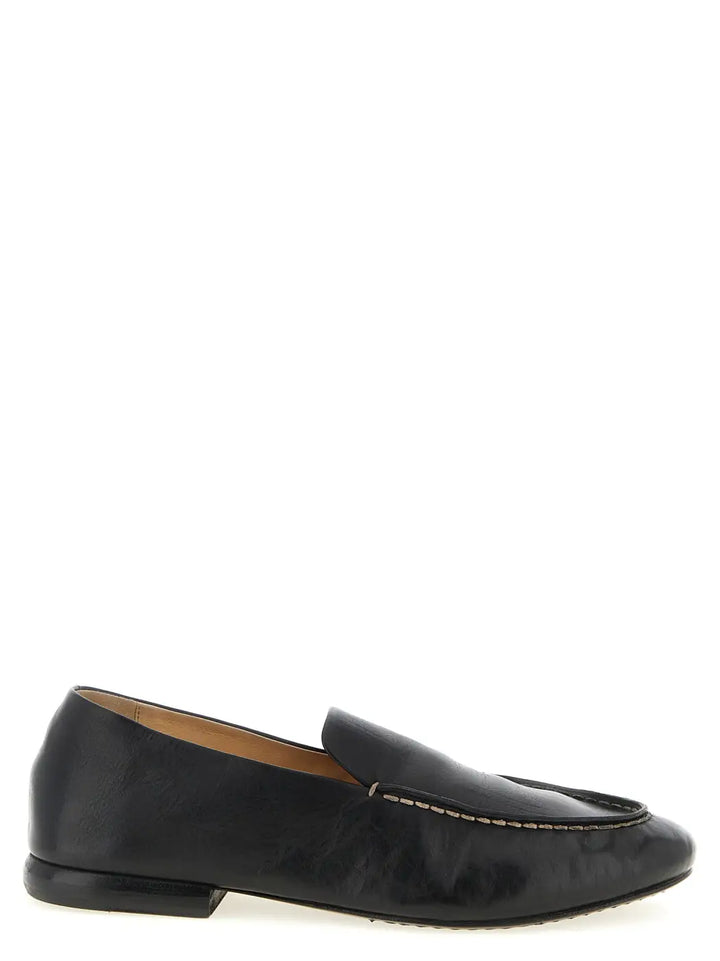 Marsell Black Calfskin Slip-on Loafers