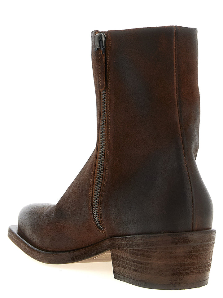 Marsell Brown Calfskin Ankle Boots