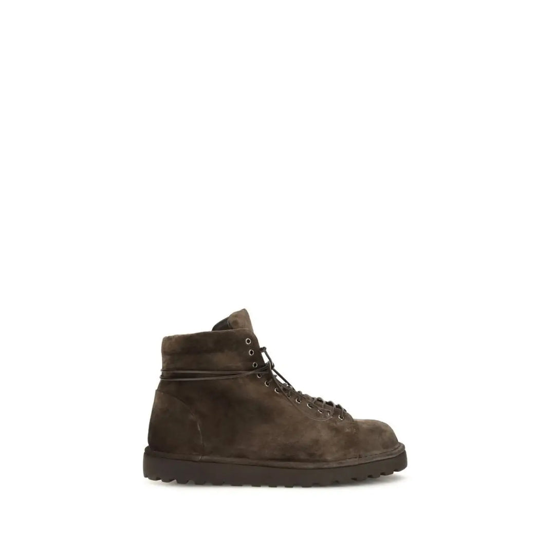 Marsell Brown Suede Leather Lace-up Boots