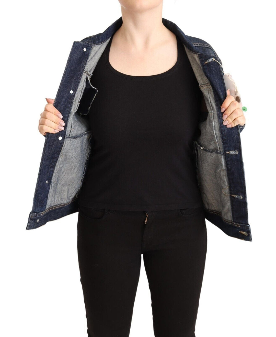 Master Coat Trucker Jackets - Dark Blue Button Down Long Sleeves Denim Jacket