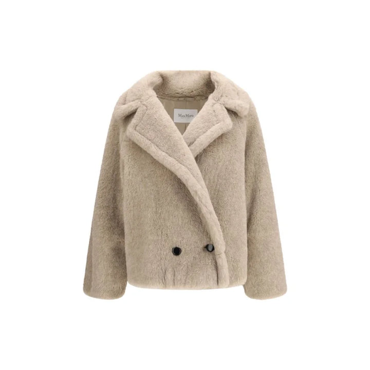 Max Mara Beige Alpaca Vicugna Pacos Coat