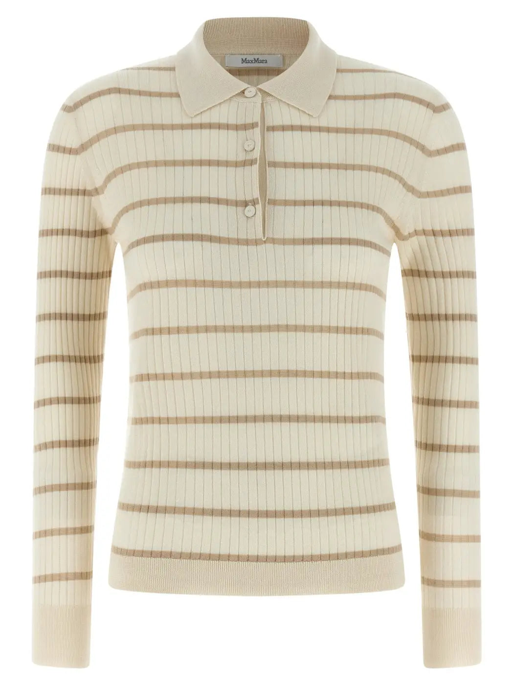 Max Mara Beige Cashmere Polo Shirt