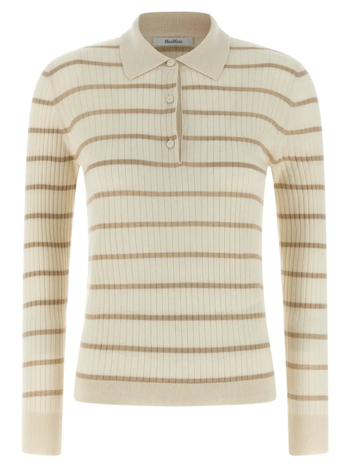 Max Mara Beige Cashmere Polo Shirt