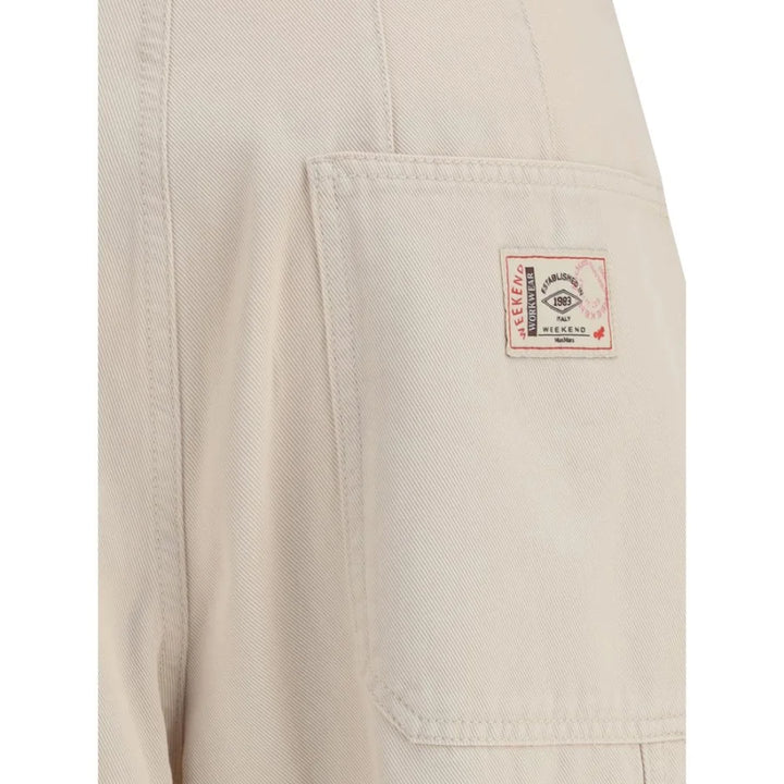 Max Mara Beige Cotton Cargo Pants