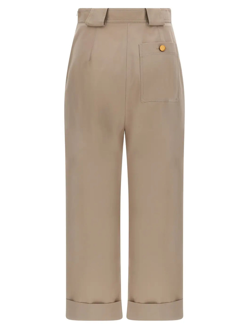 Max Mara Beige Cotton Casual Pants