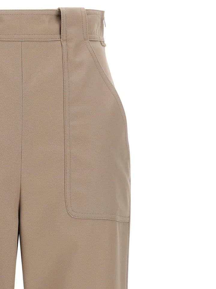 Max Mara Beige Cotton Casual Pants