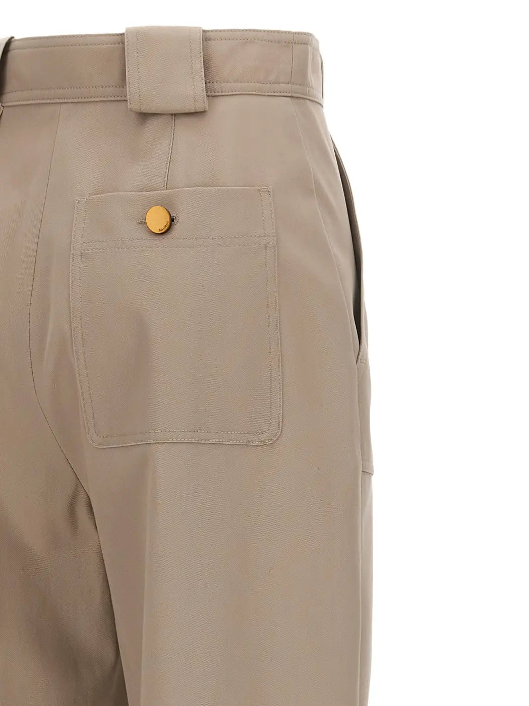 Max Mara Beige Cotton Casual Pants