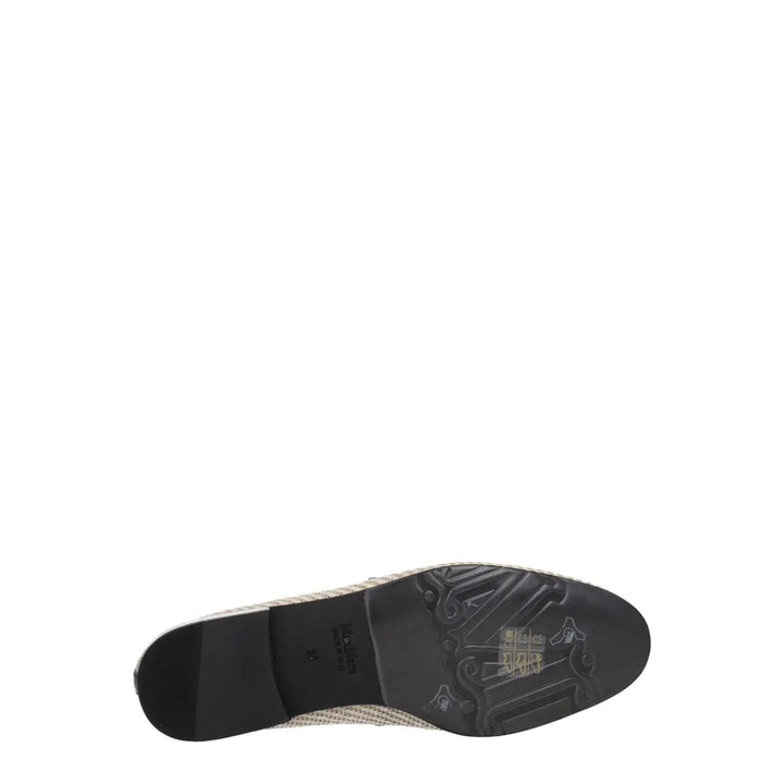 Max Mara Beige Fabric Slip-On Loafers