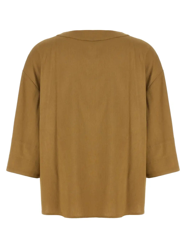 Max Mara Beige Linen Blouse