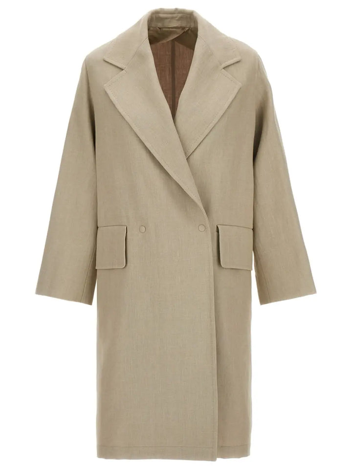 Max Mara Beige Linen Coat