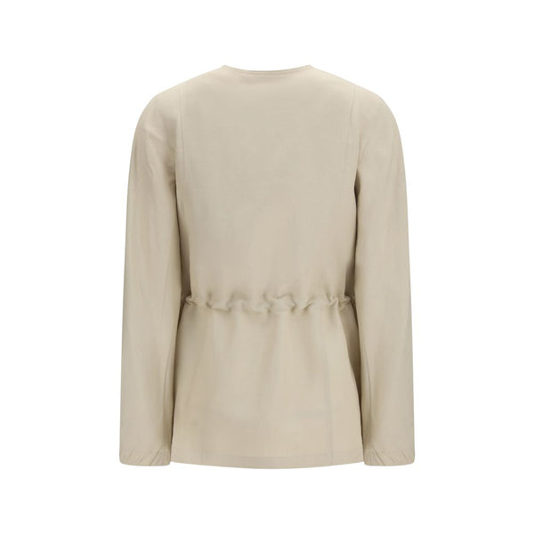 Max Mara - Beige Linen Full-Length Jacket