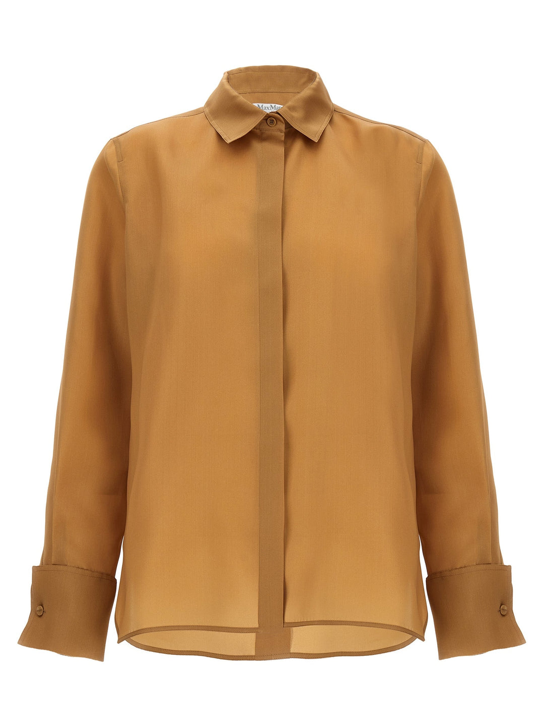 Max Mara - Women’s Beige Silk Blouse