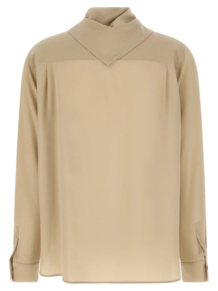 Max Mara Beige Silk Blouse