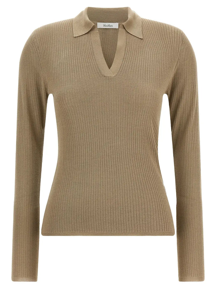 Max Mara Beige Silk Cardigan