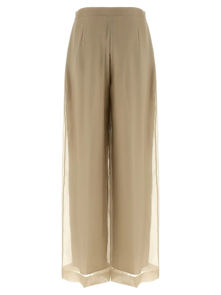 Max Mara Beige Silk Casual Pants