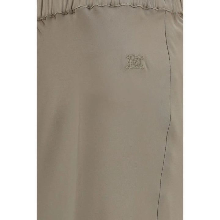 Max Mara Beige Silk Long Skirt