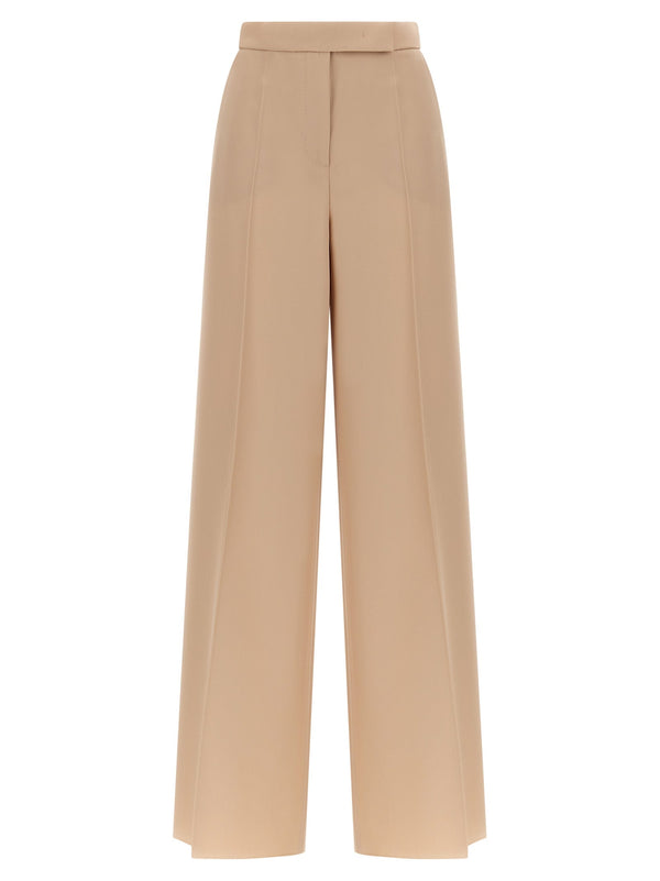 Max Mara Beige Virgin Wool Casual Pants