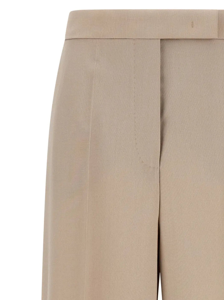 Max Mara Beige Virgin Wool Dress Pants