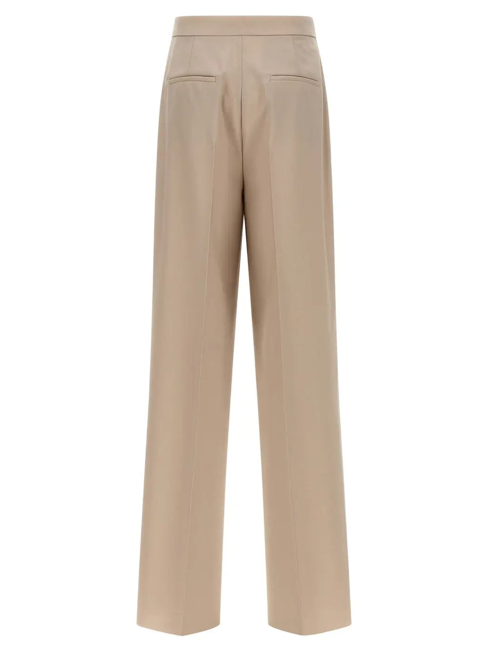 Max Mara Beige Virgin Wool Dress Pants