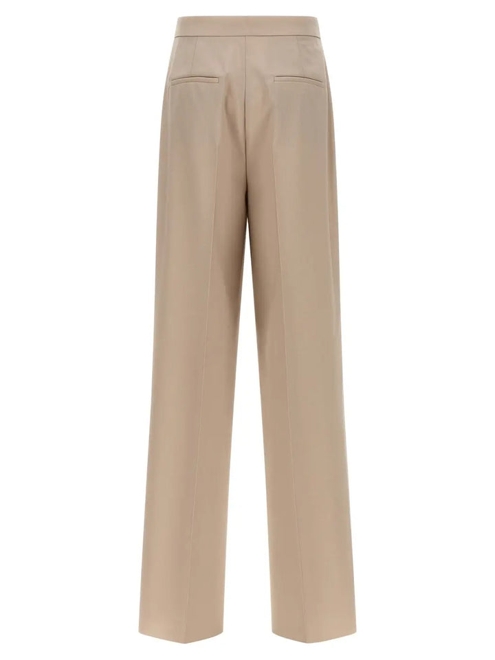 Max Mara Beige Virgin Wool Dress Pants