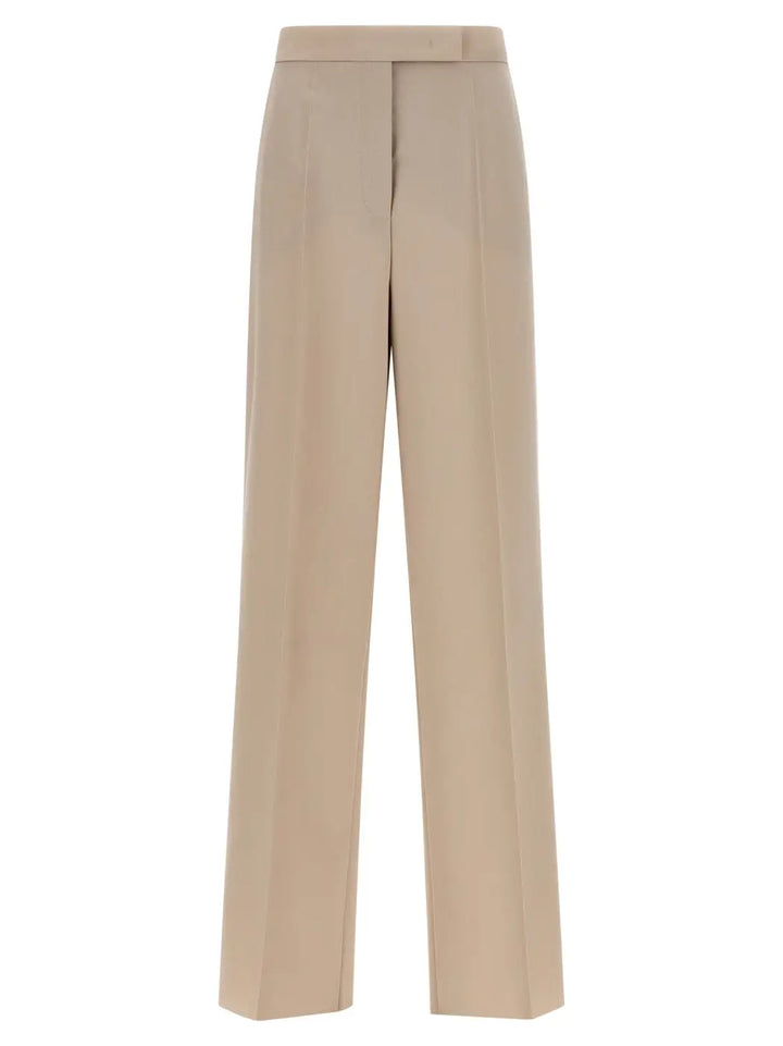 Max Mara Beige Virgin Wool Dress Pants