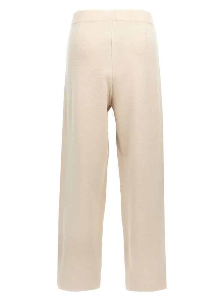 Max Mara Beige Viscose Casual Pants