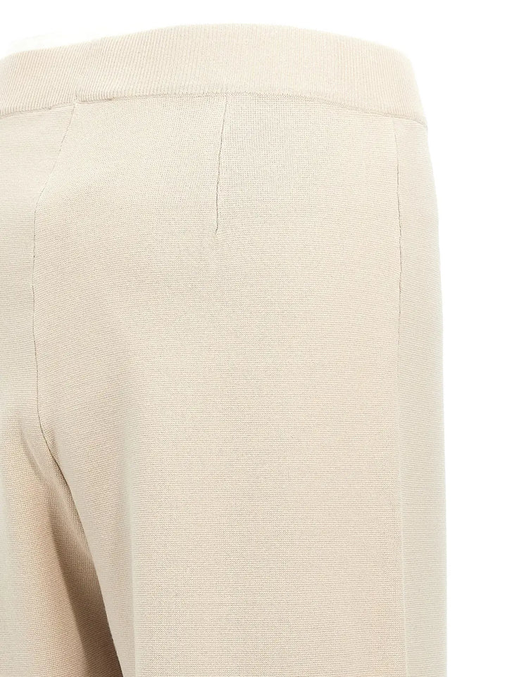 Max Mara Beige Viscose Casual Pants