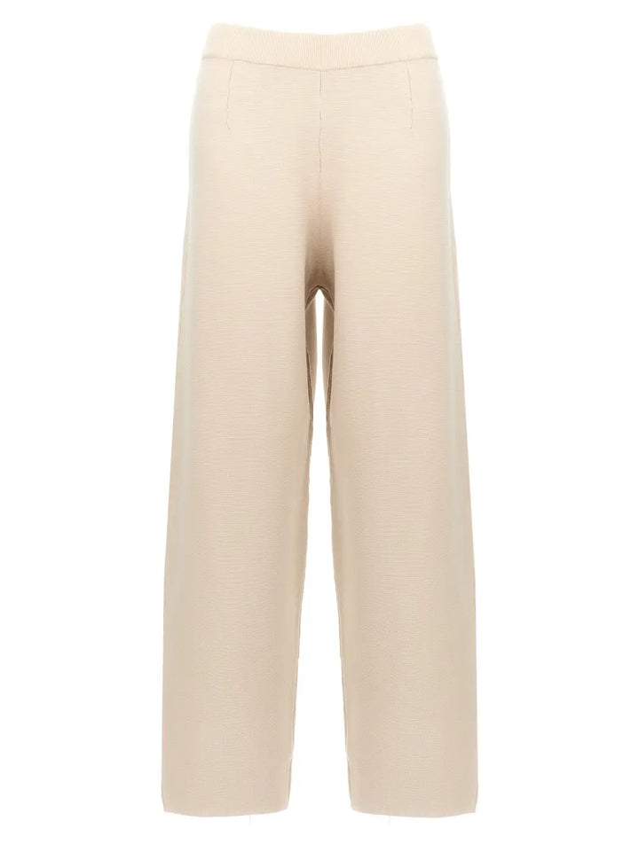 Max Mara Beige Viscose Casual Pants