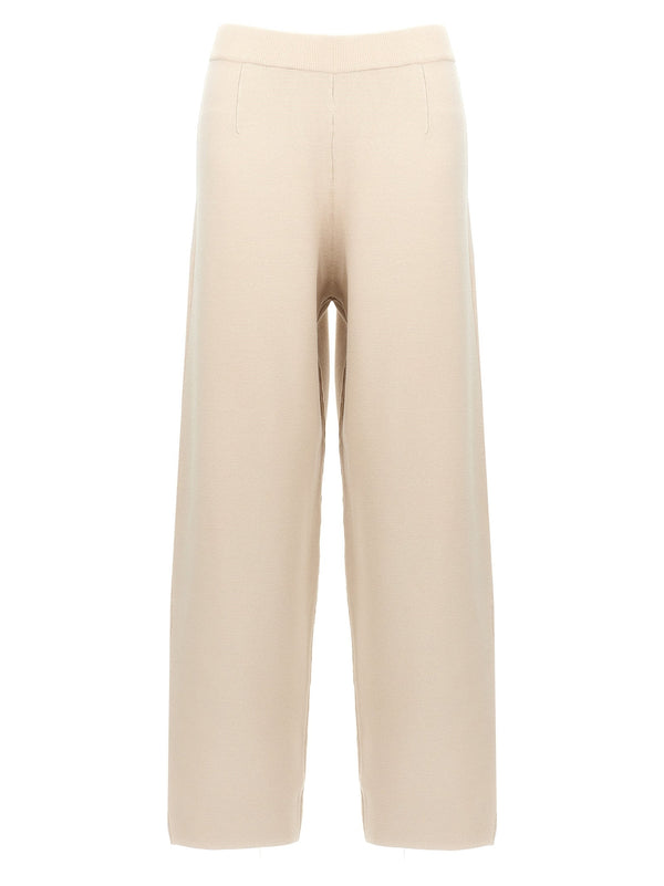 Max Mara Beige Viscose Casual Pants