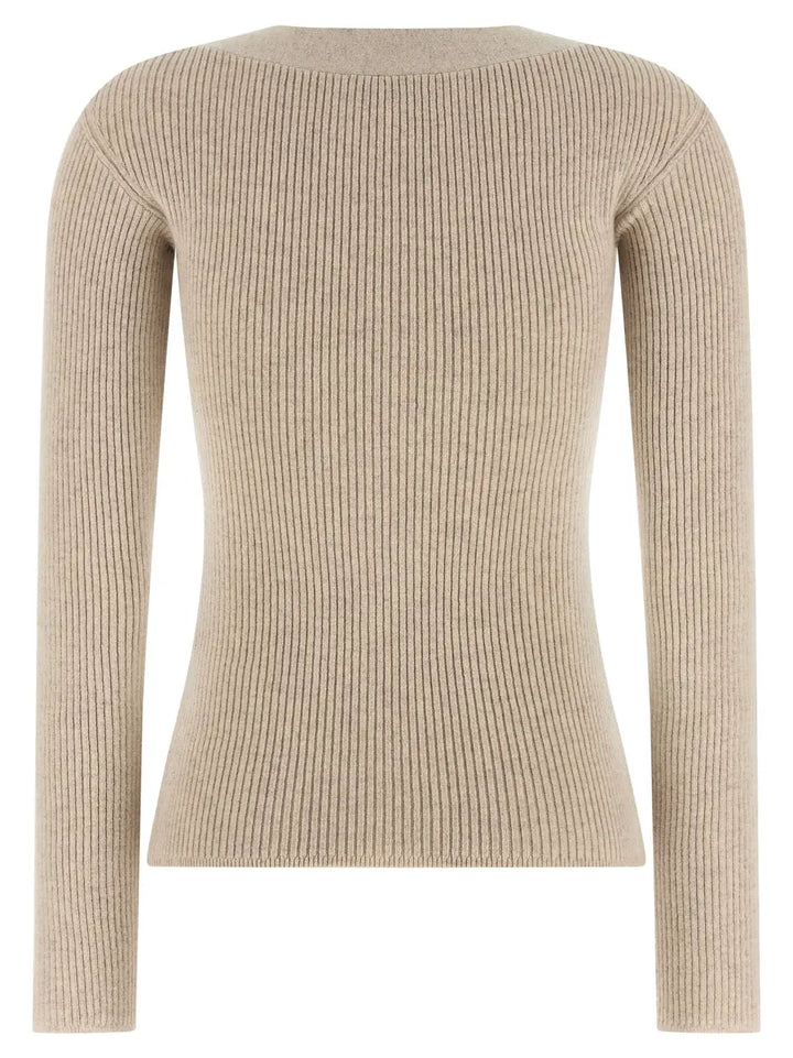 Max Mara Beige Wool Cardigan