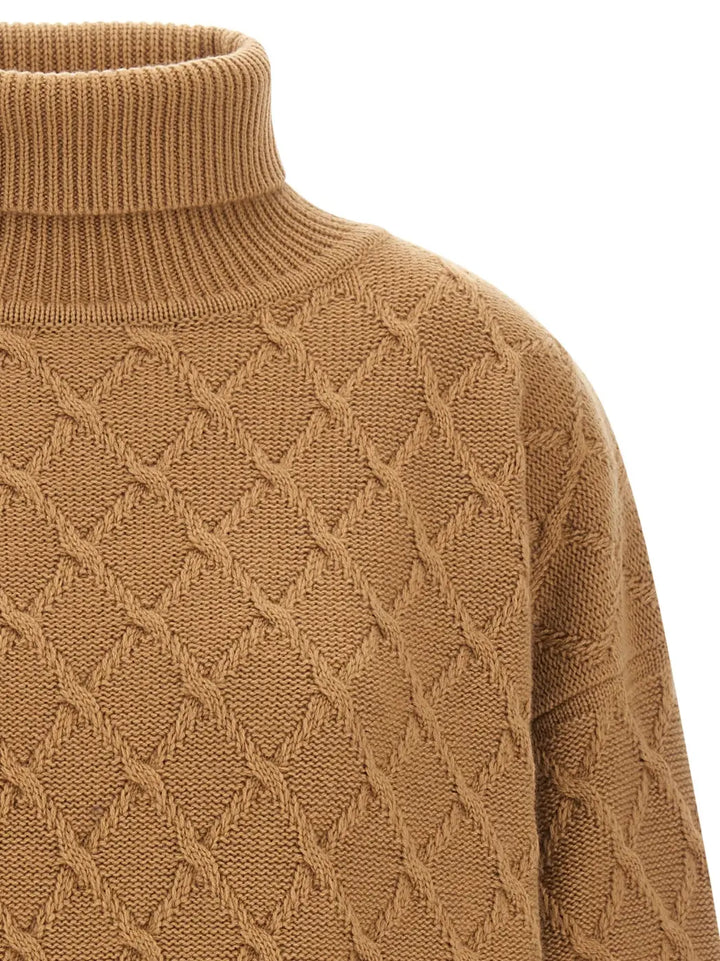 Max Mara Beige Wool Cardigan