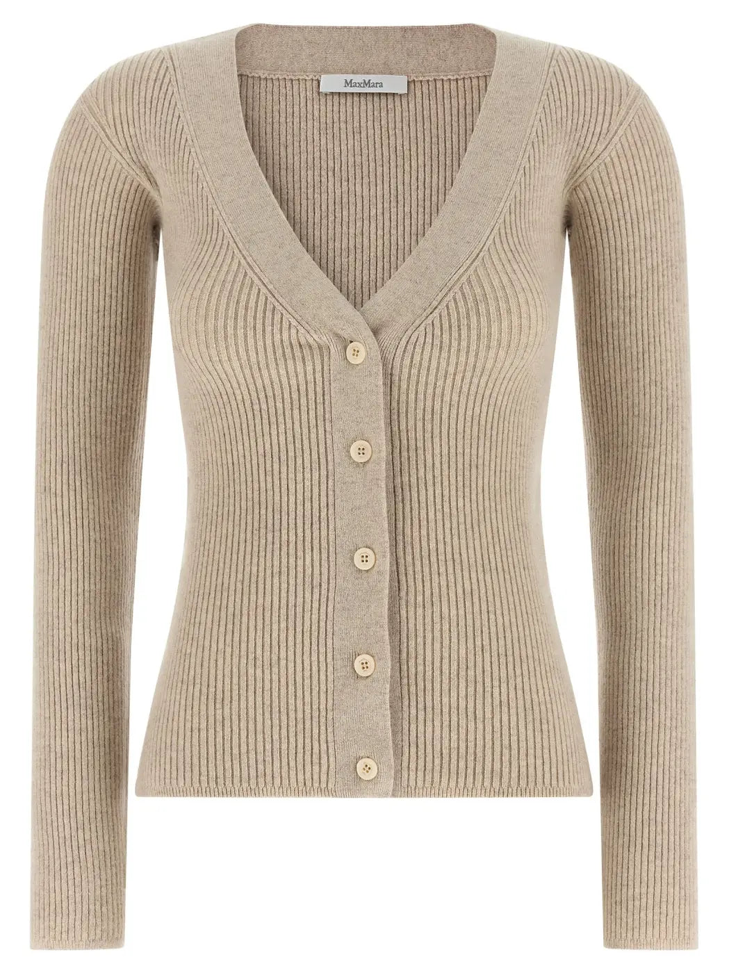 Max Mara Beige Wool Cardigan