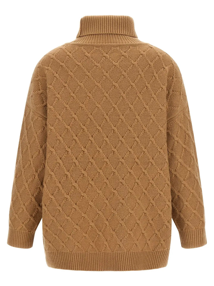 Max Mara Beige Wool Cardigan