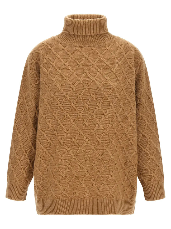 Max Mara Beige Wool Cardigan