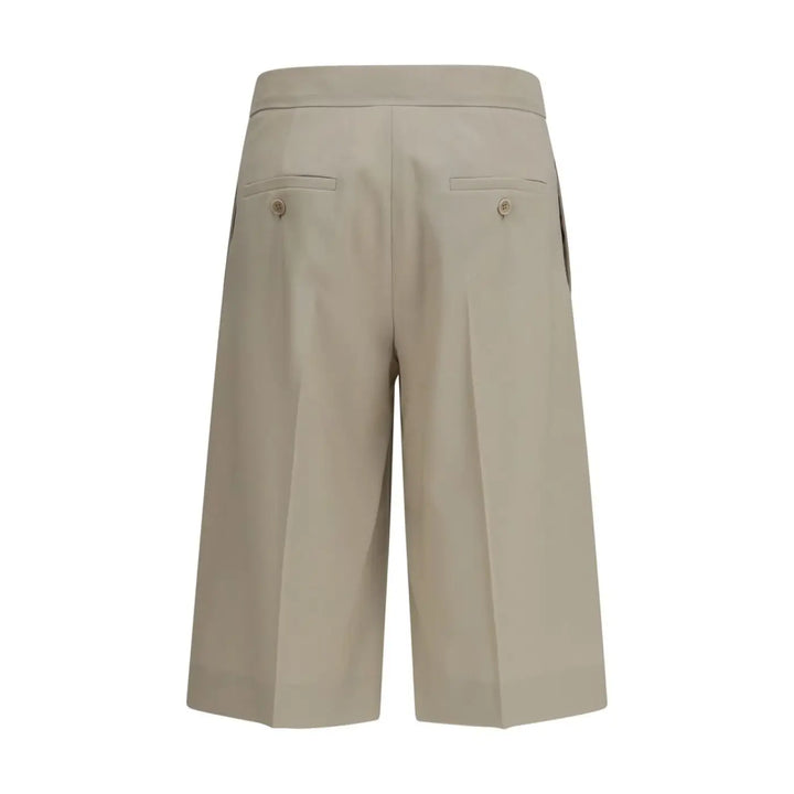 Max Mara Beige Wool Oves Aries Bermuda Shorts