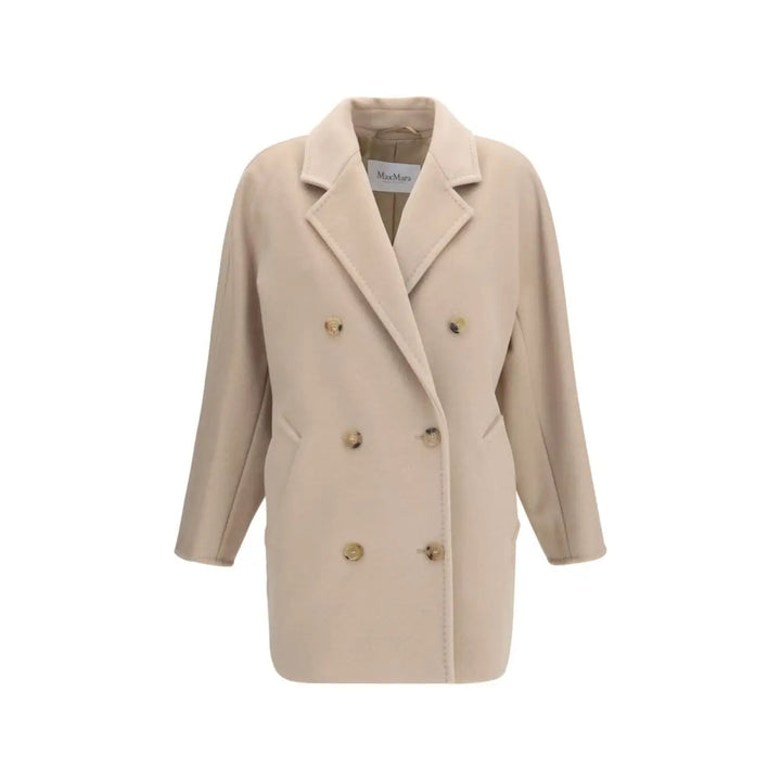Max Mara Beige Wool Oves Aries Full-length Jacket